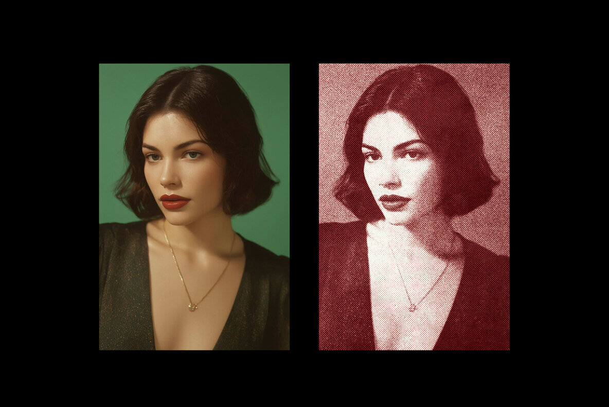 Grain Print Halftone Effect 6