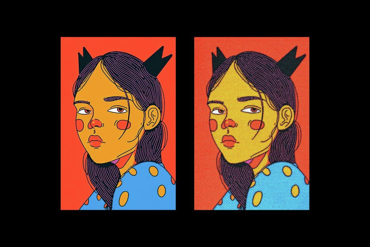 Embroidery Stitch Texture Effect 6