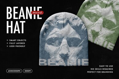 Beanie Hat Mockup