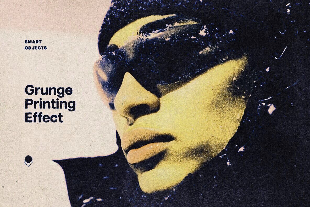 Grunge Risoprint Photo Effect 1
