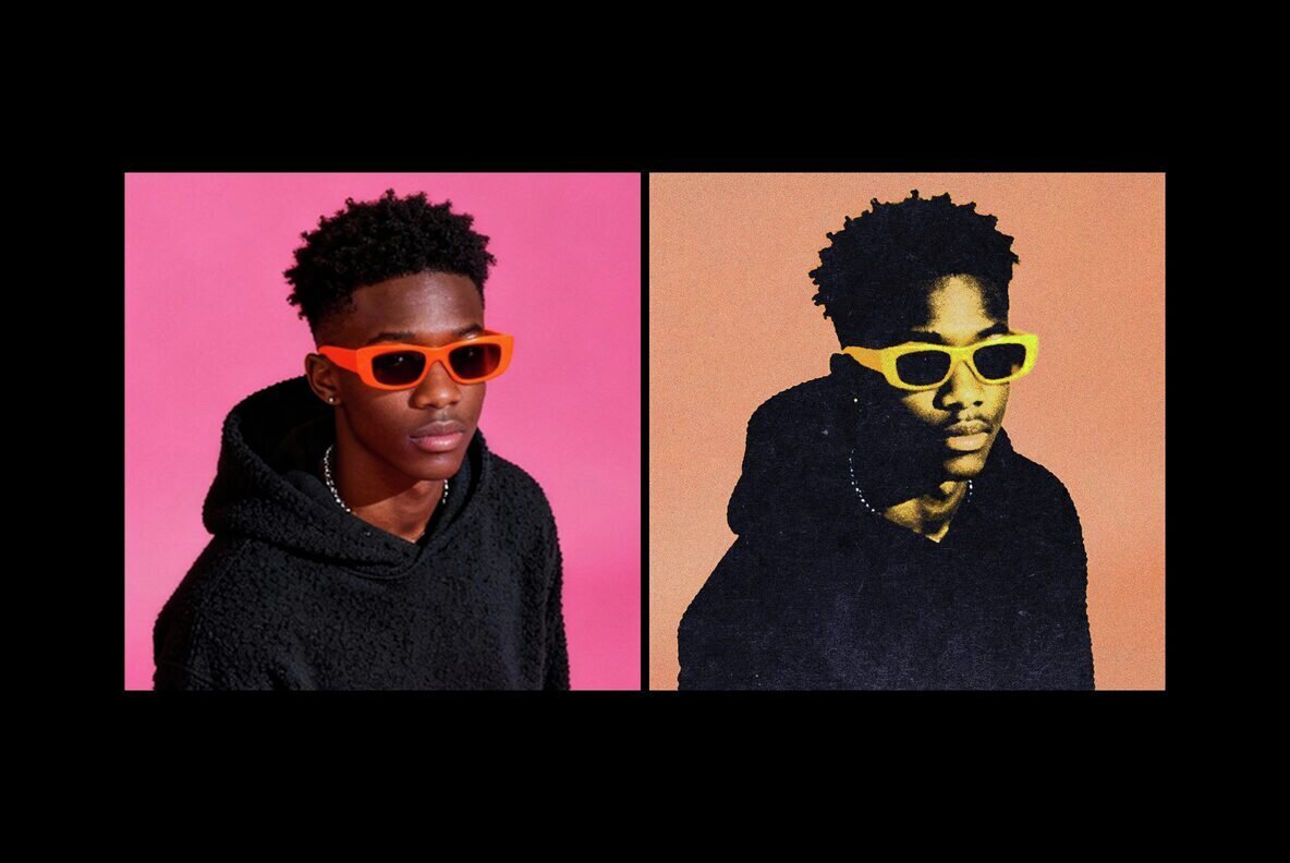 Grunge Risoprint Photo Effect 2