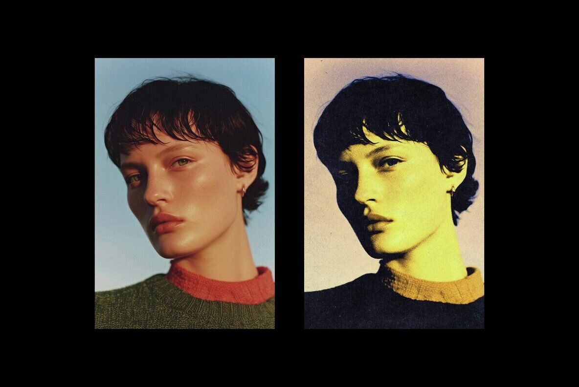 Grunge Risoprint Photo Effect 7