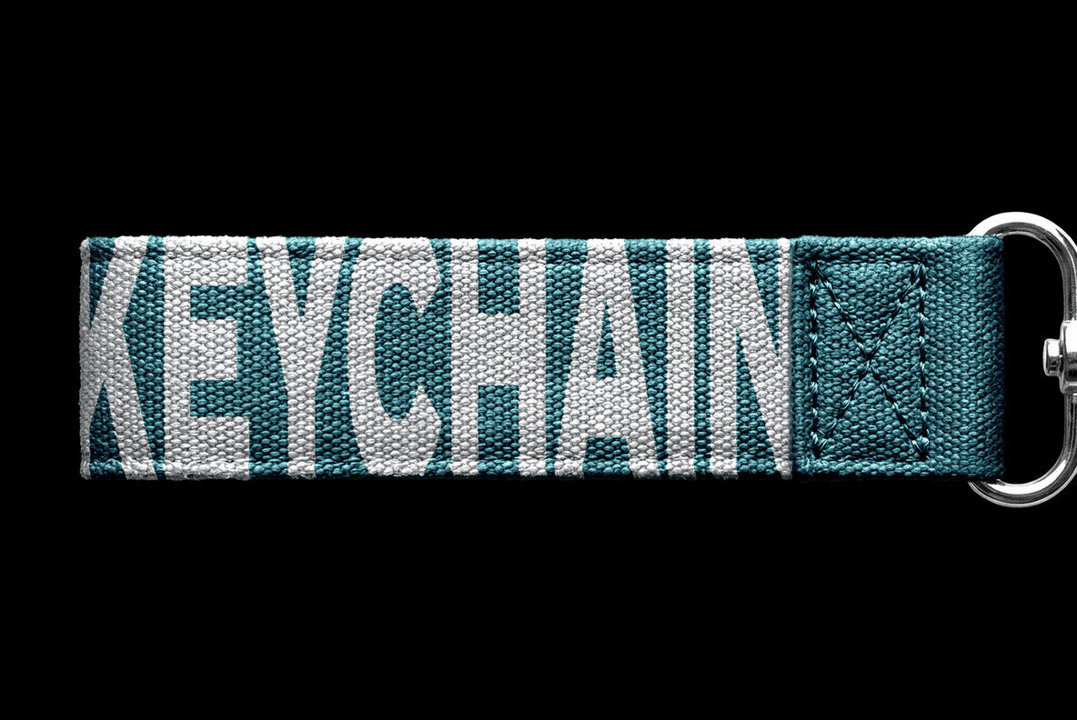 Textile Strap Keychain Mockup 3