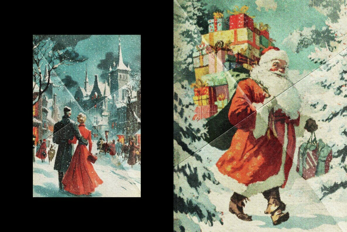 Vintage Halftone Postcard Effect 4