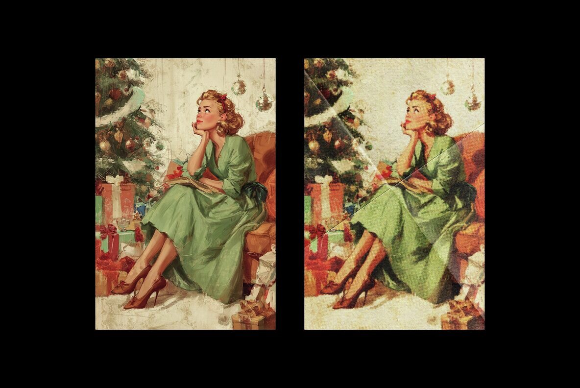 Vintage Halftone Postcard Effect 7