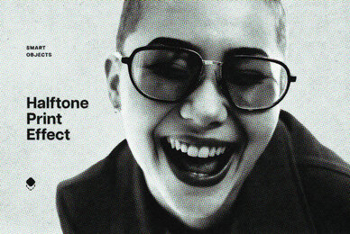 Halftone Print Photo Effect