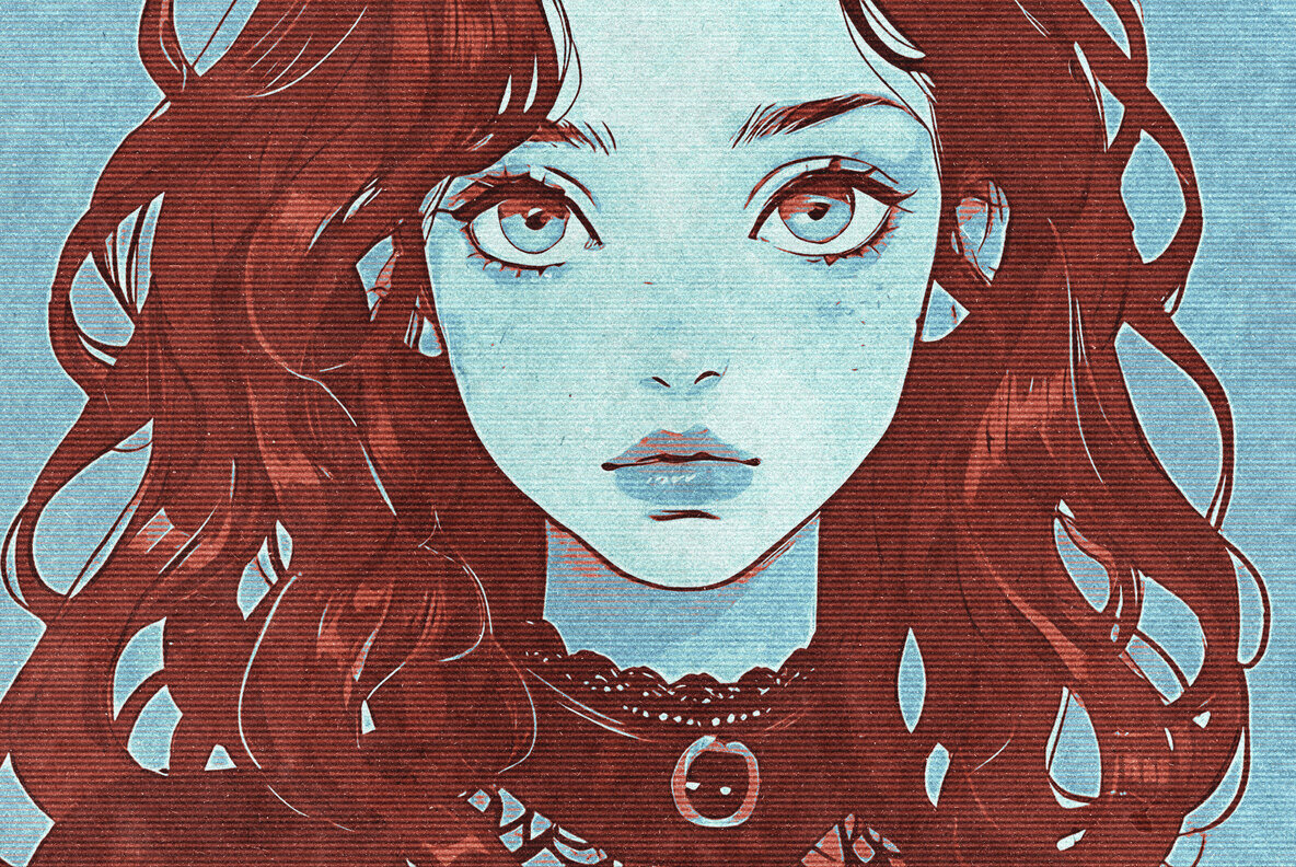 Printed Halftone Photo Effect 3