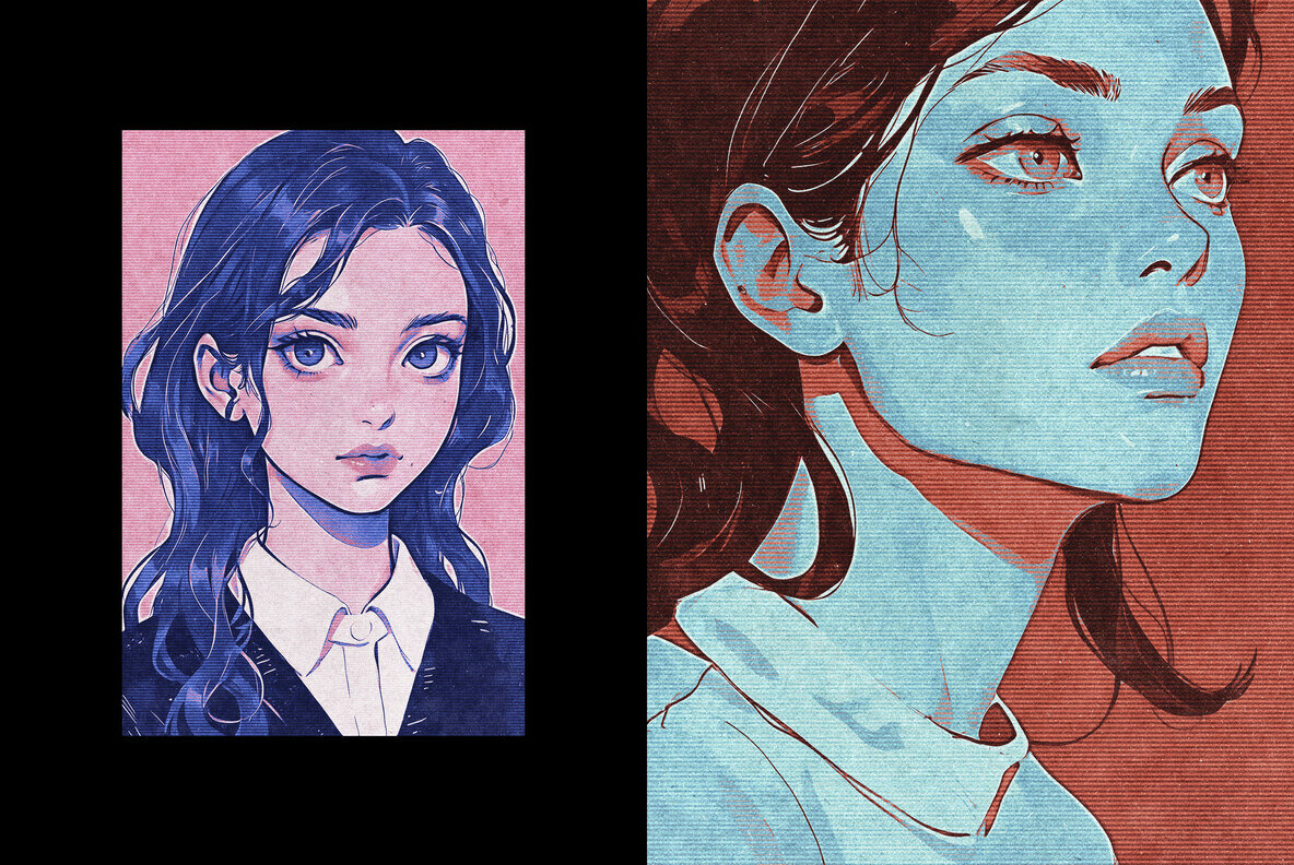 Printed Halftone Photo Effect 4