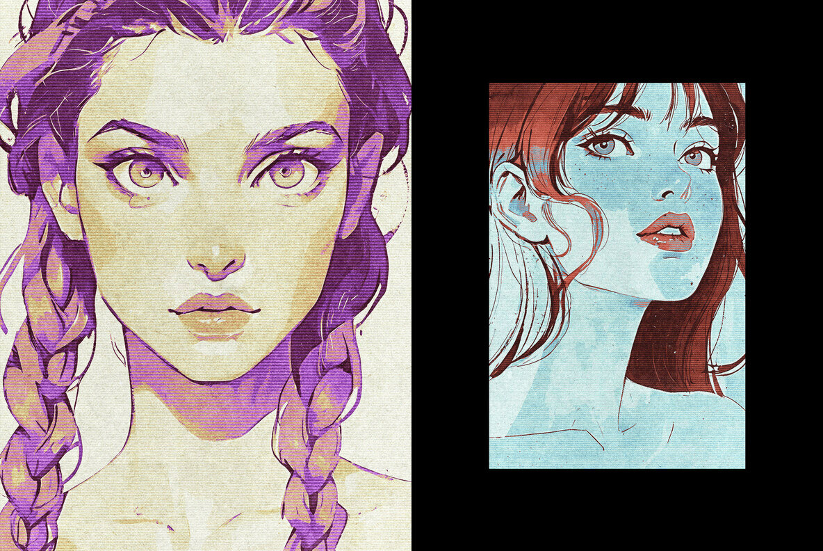 Printed Halftone Photo Effect 5