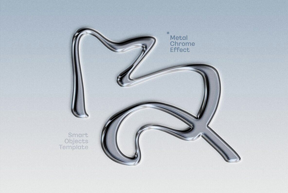 Chrome Text and Logo Effect 1