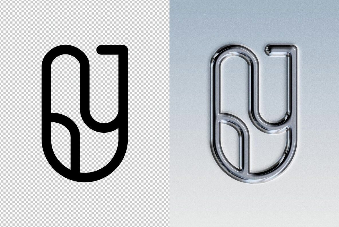 Chrome Text and Logo Effect 4