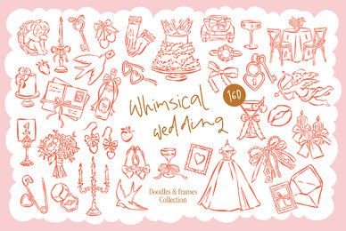 Whimsical Love And Wedding Doodles