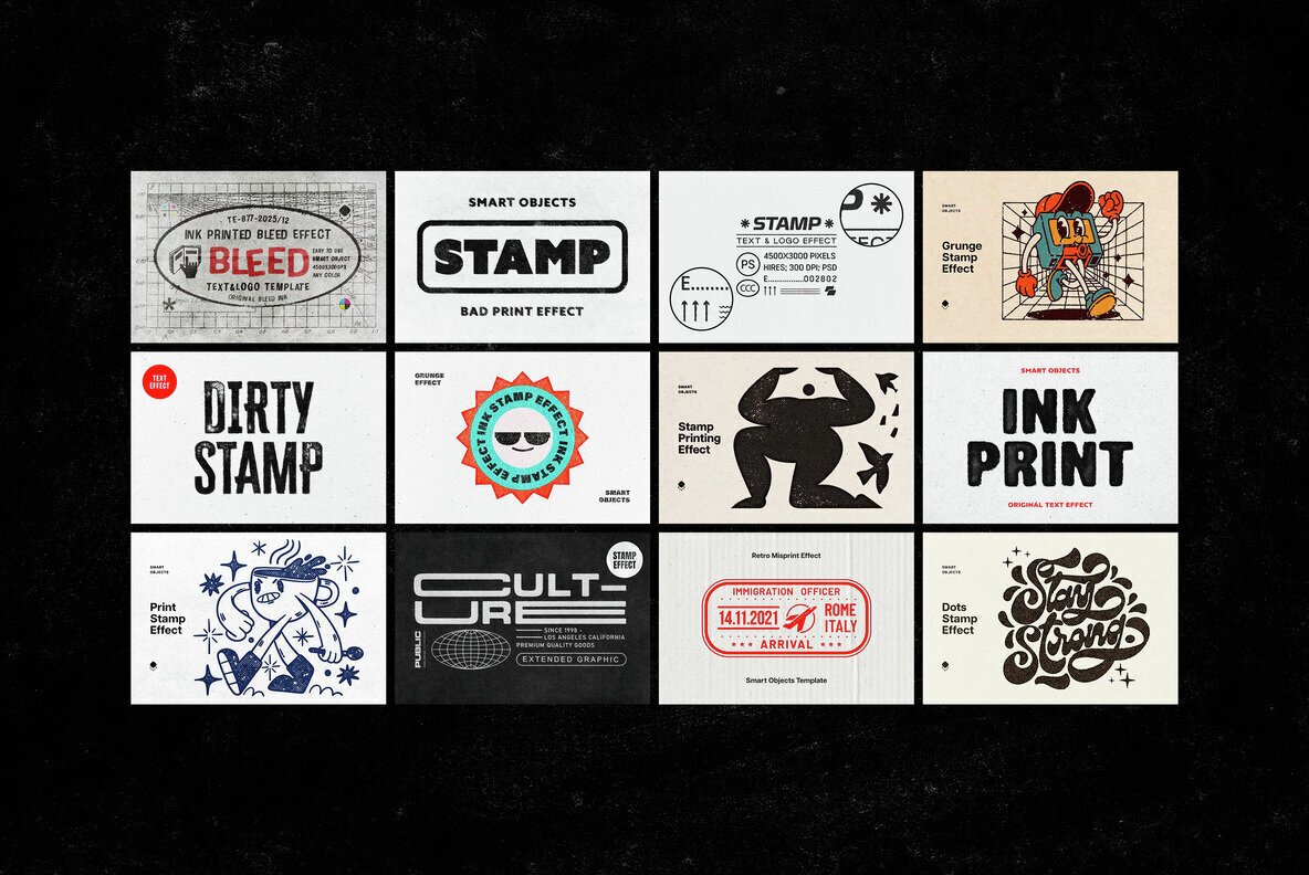 12-in-1 Stamp Effects Bundle - YouWorkForThem