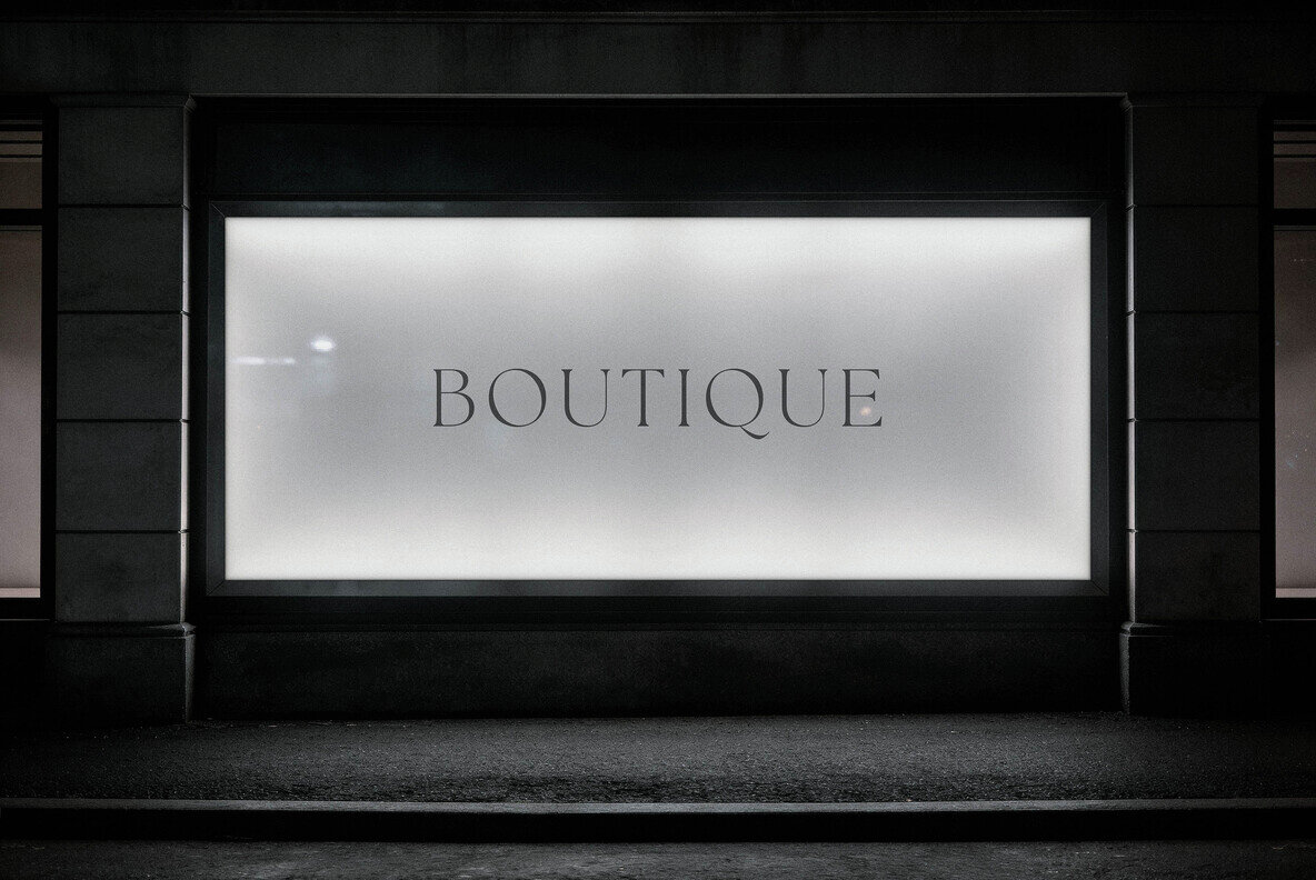 Backlit Storefront Window Backlit Storefront Mockup Mockups - YouWorkForThem