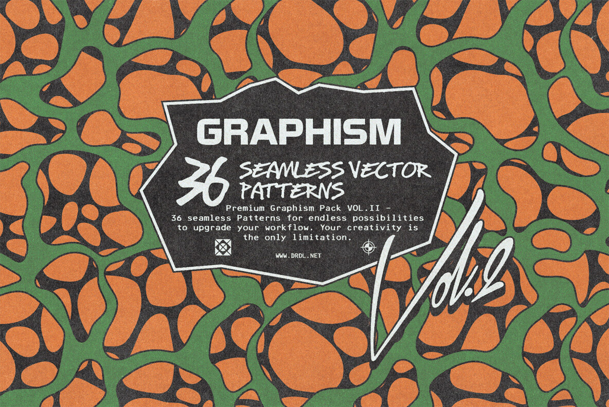 Graphism Symbol 36 Seamless Vector Graphism Patterns Vol.02 Patterns - YouWorkForThem