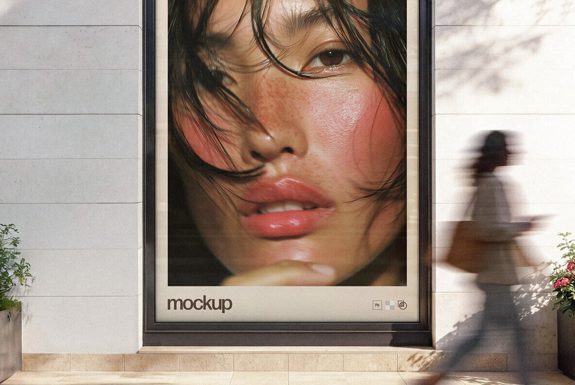 Storefront Window Poster Mockup Mockups - YouWorkForThem