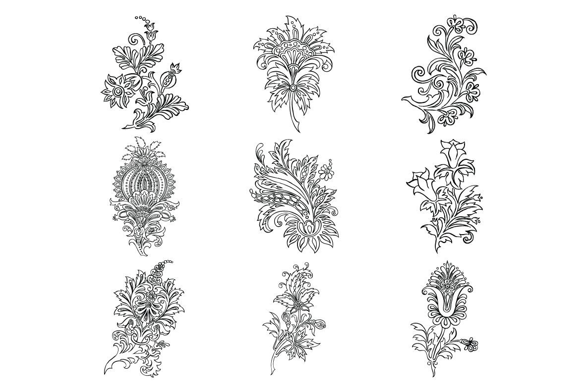 Hand Drawn Paisley Collection Hand Drawn Paisley Collection