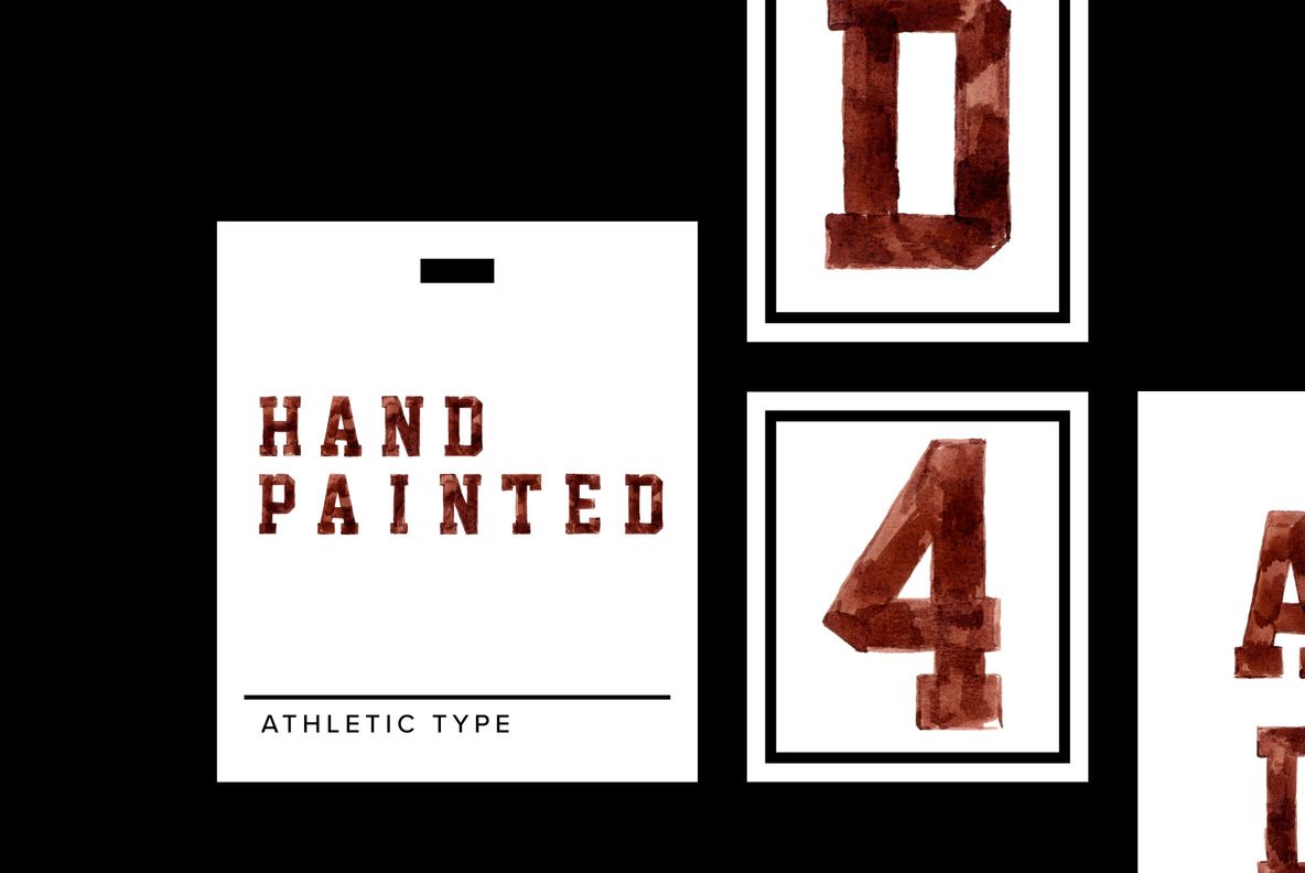 Hand Painted Athletic Type Hand Painted Athletic Type