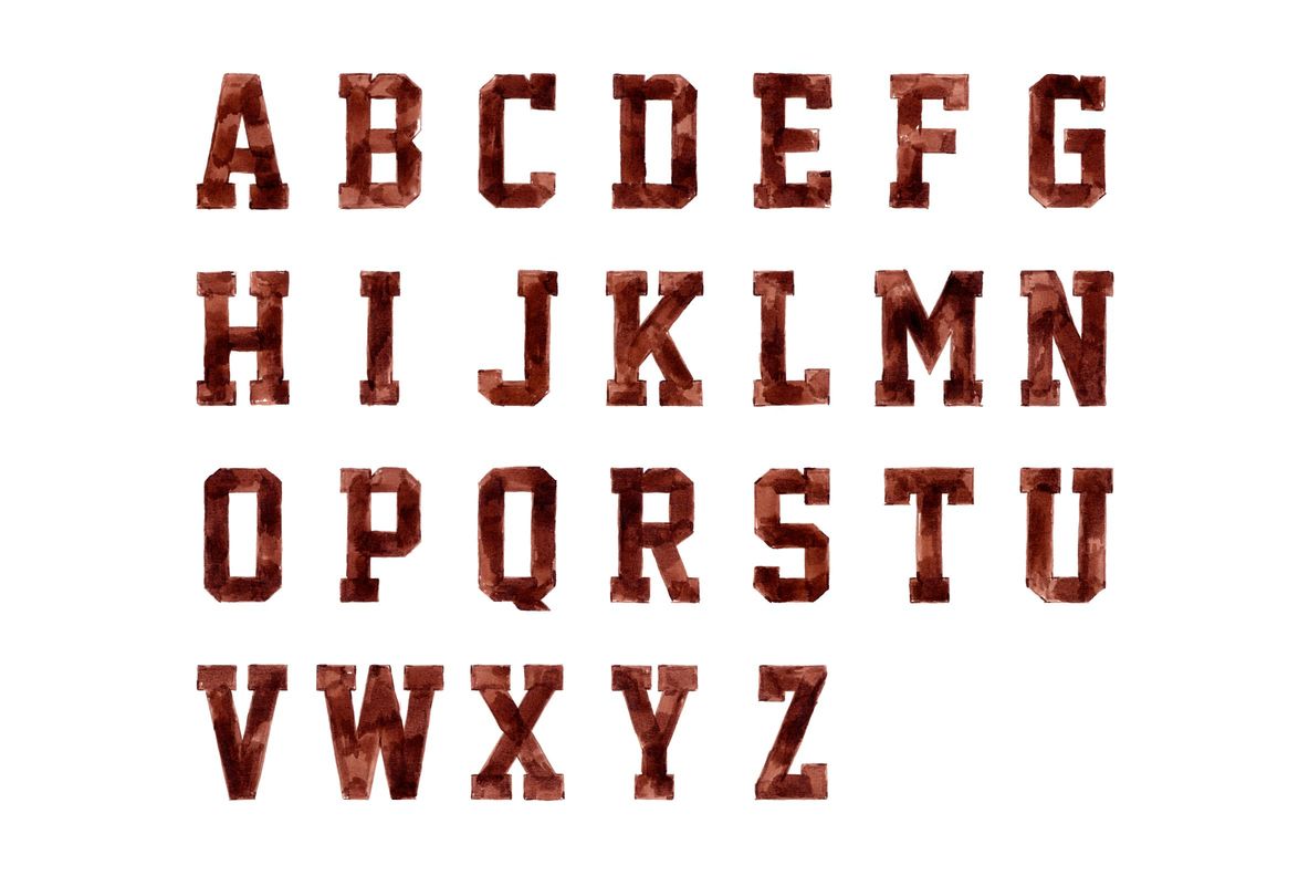 Hand Painted Athletic Type Hand Painted Athletic Type