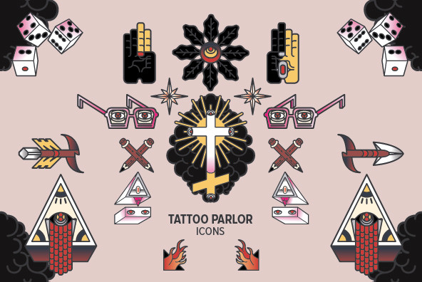 Tattoo Parlor Icons Tattoo Parlor Icons