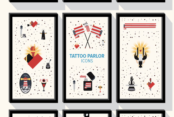 Tattoo Parlor Icons Tattoo Parlor Icons