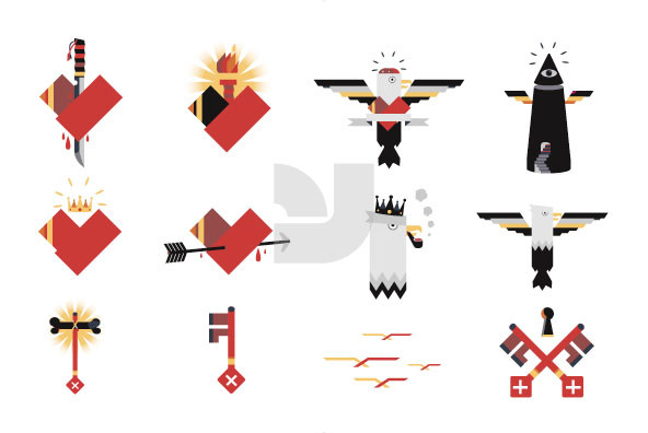 Tattoo Parlor Icons Tattoo Parlor Icons