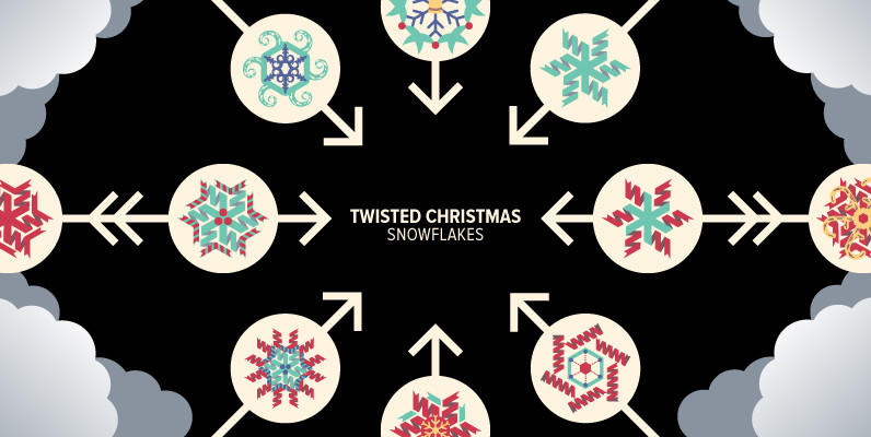 Twisted Christmas Snowflakes 01