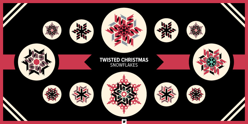 Twisted Christmas Snowflakes 02