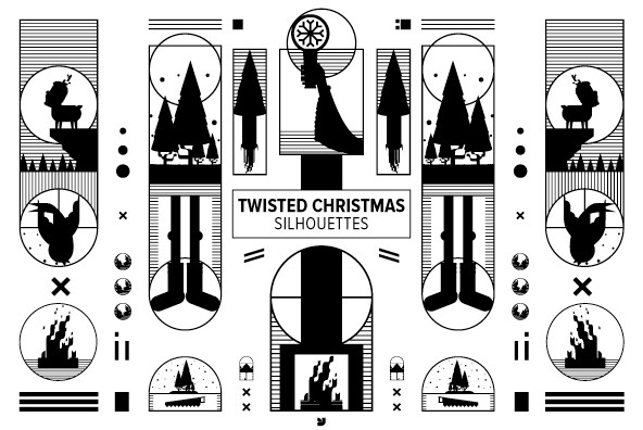 Twisted Christmas Silhouettes 01 Twisted Christmas Silhouettes 01