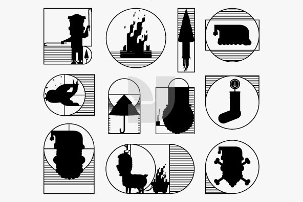 Twisted Christmas Silhouettes 01 Twisted Christmas Silhouettes 01