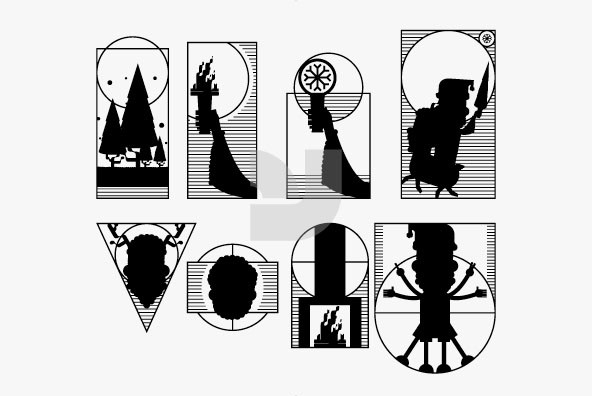 Twisted Christmas Silhouettes 01 Twisted Christmas Silhouettes 01
