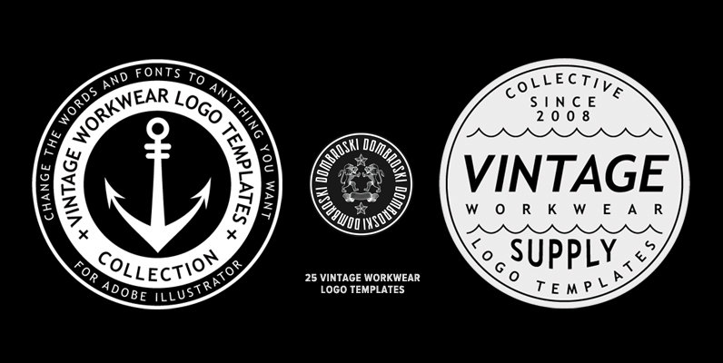 Vintage Workwear Logo Templates