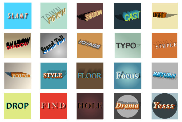 Typography Templates Shadow Typography Templates Shadow