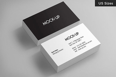Business Card Mockups   US Sizes