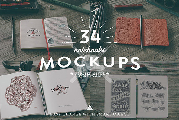 34 Hip Notebook Mockups