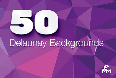 50 Delaunay Triangular Backgrounds