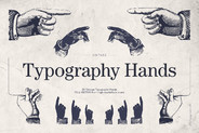Vintage Typography Hands