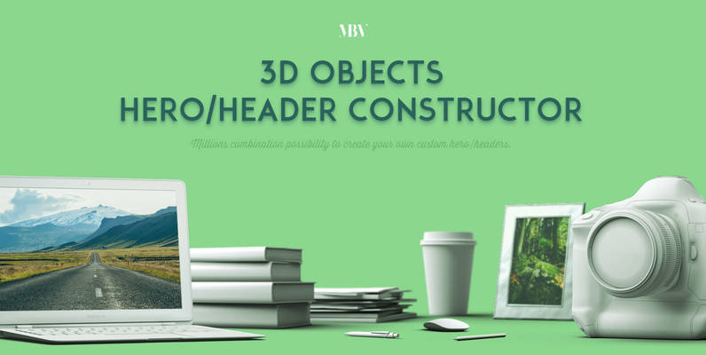 3D Hero Header Constructor