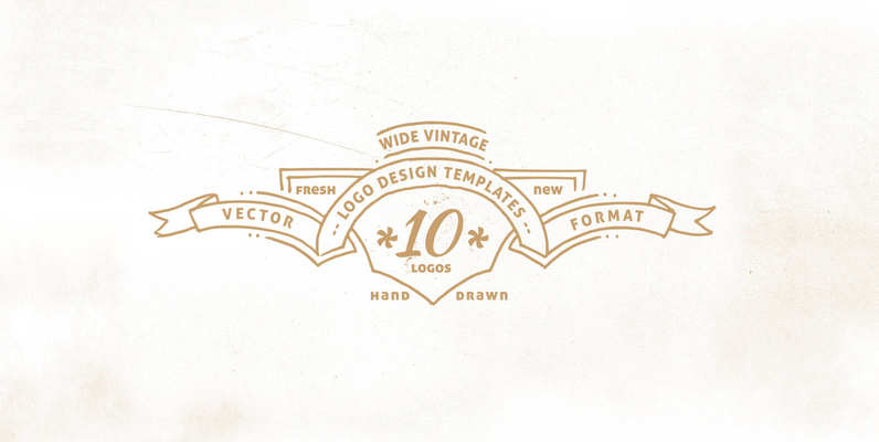 Wide Vintage Logo Templates