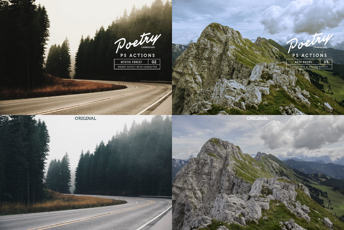 Poetry Landscape Photoshop Actions