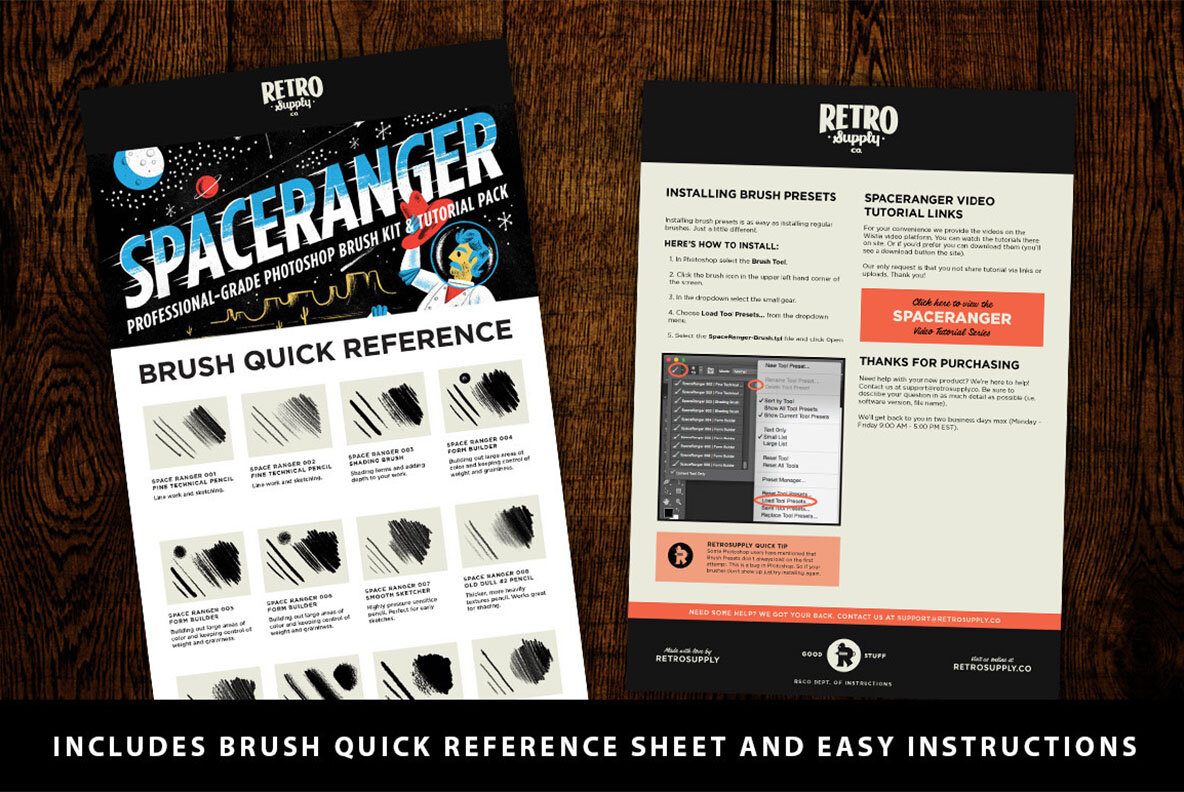 SpaceRanger Brush Kit and Tutorial Pack SpaceRanger Brush Kit and Tutorial Pack