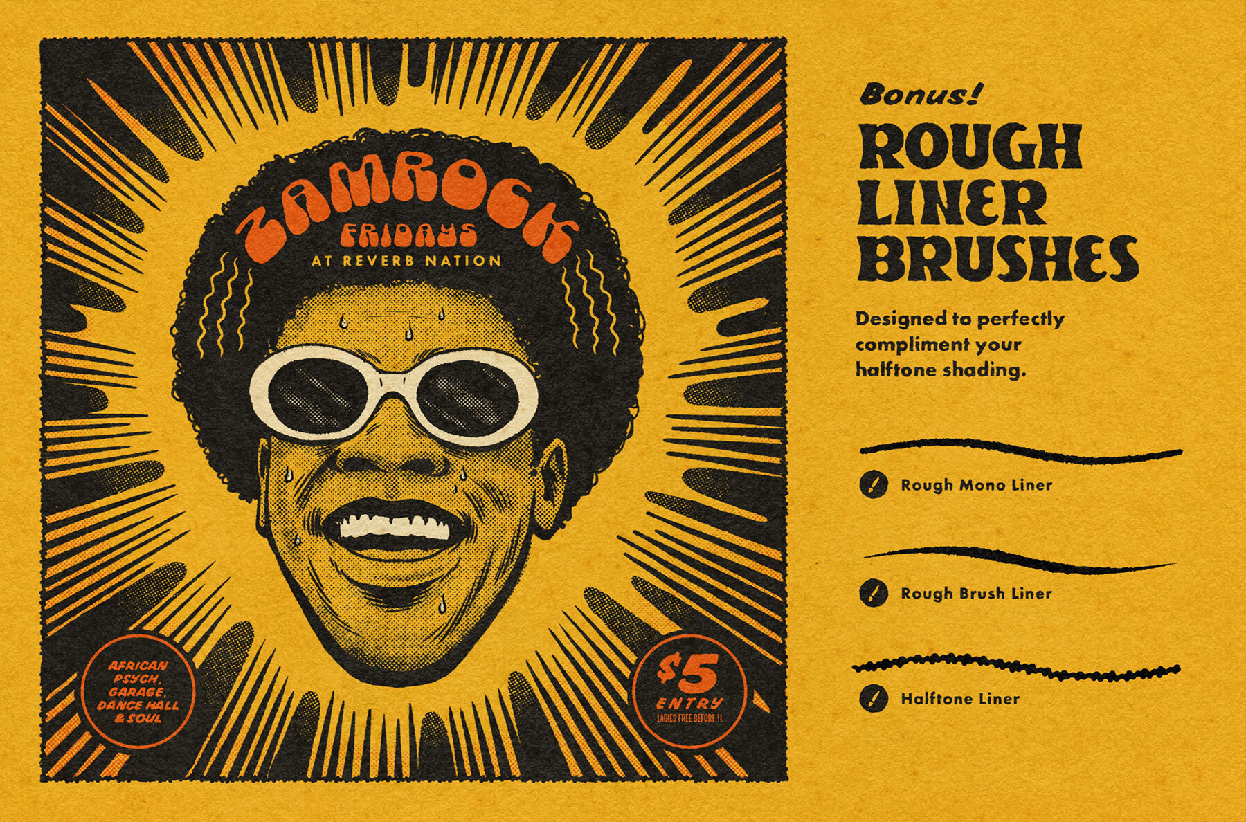 Beat Tones Halftone Brushes For Photoshop 10