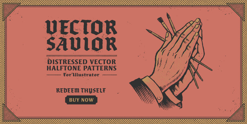 Vector Savior Distressed Halftone Patterns