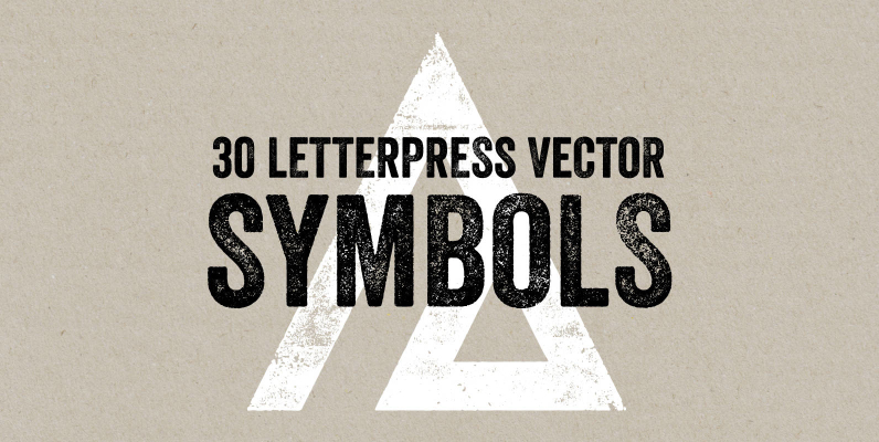 Letterpress Vector Symbols