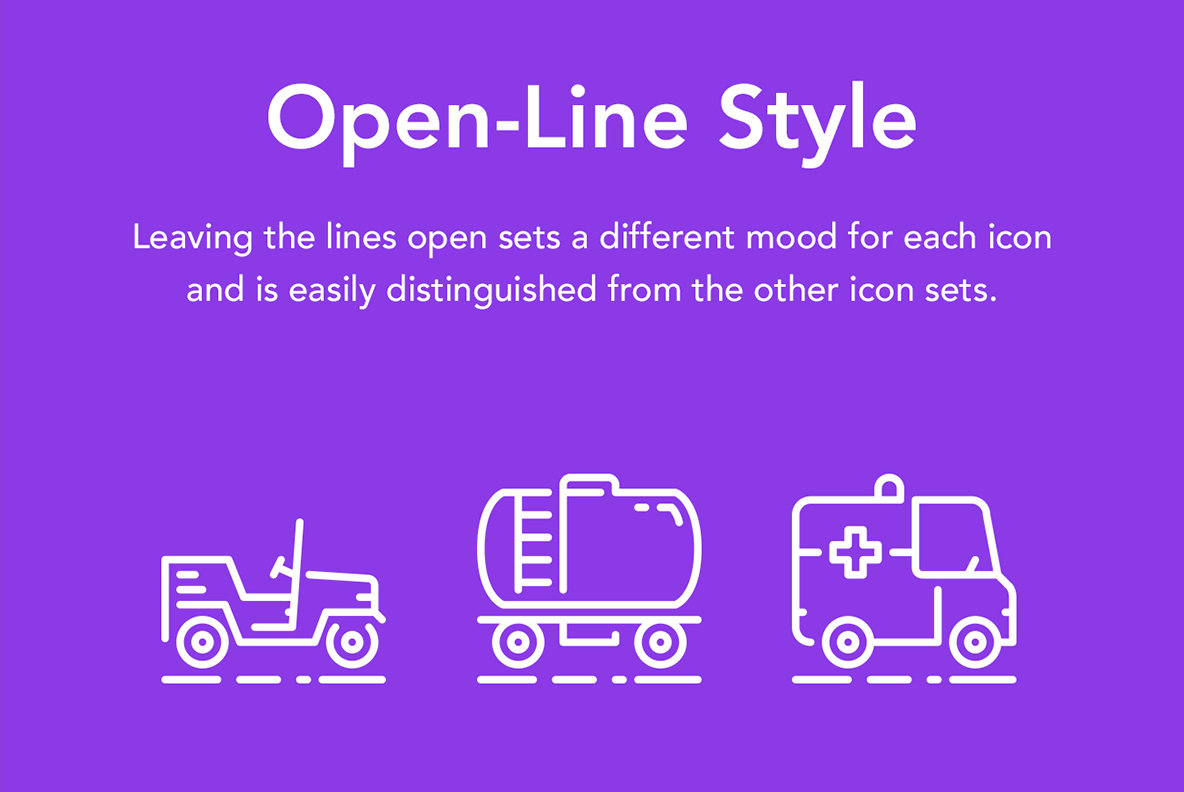 Vehicles Line Icons 3