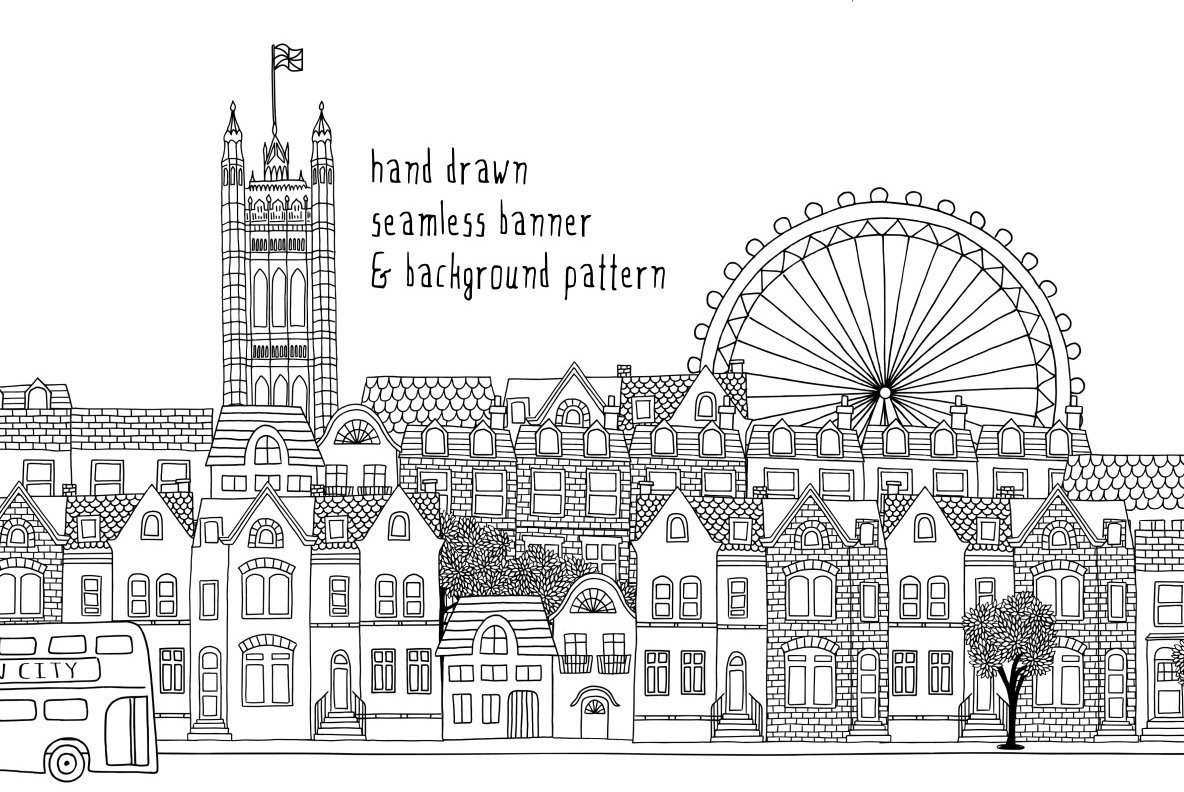 London Seamless Banner Pattern London Seamless Banner Pattern