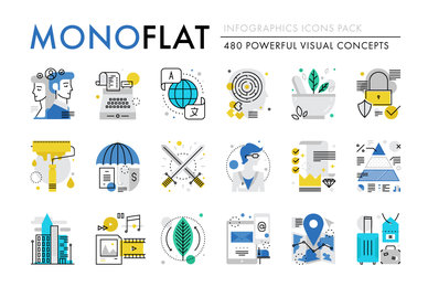 Monoflat Infographics Icons