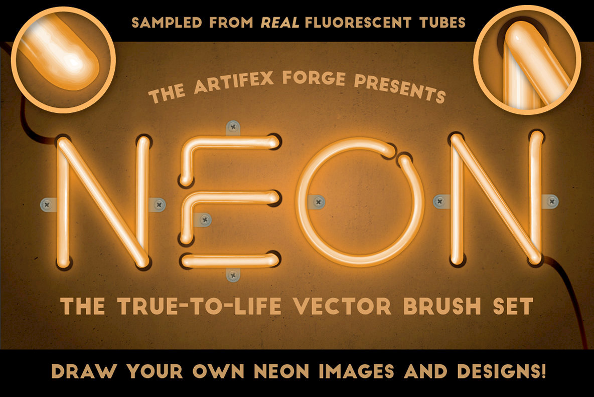 Neon Realistic Brush Set Neon Realistic Brush Set