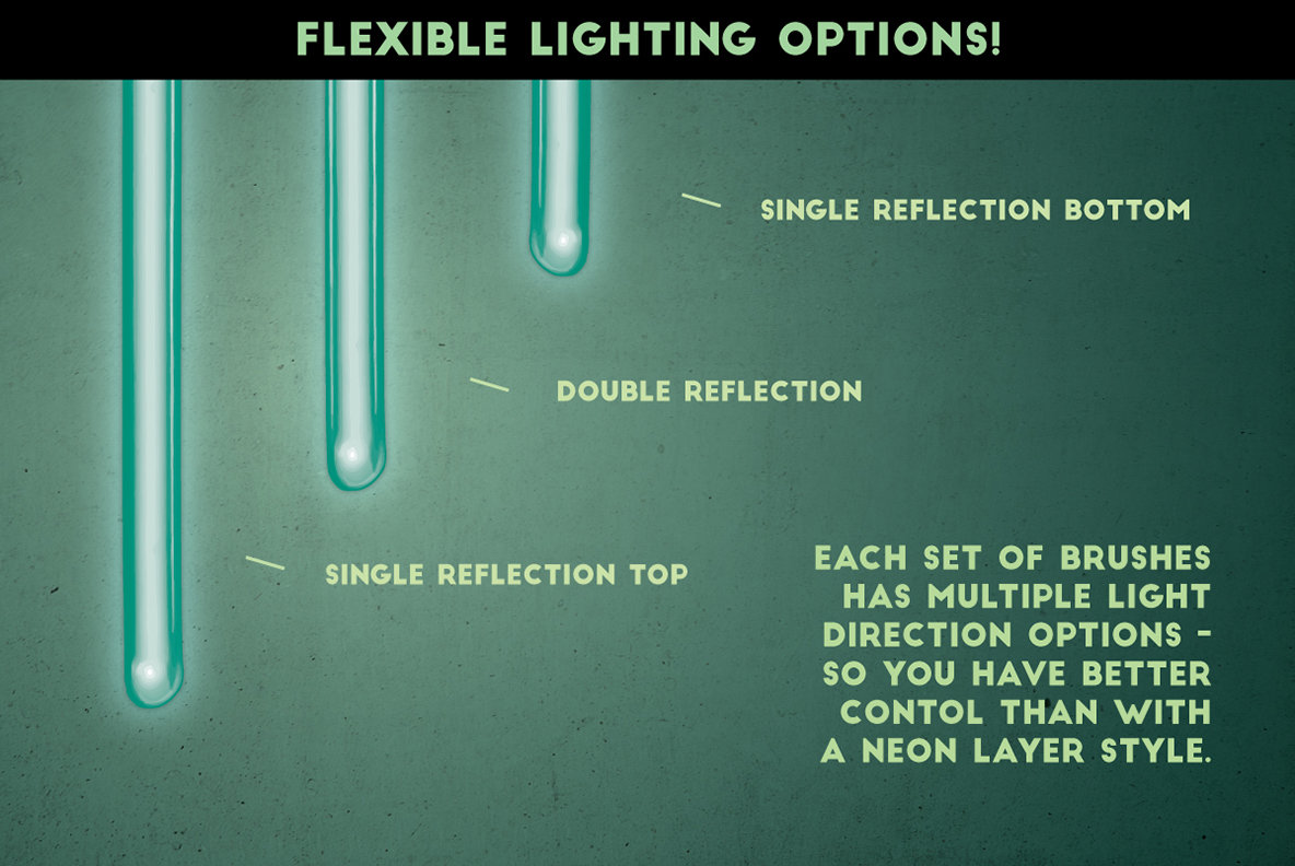 Neon Realistic Brush Set Neon Realistic Brush Set