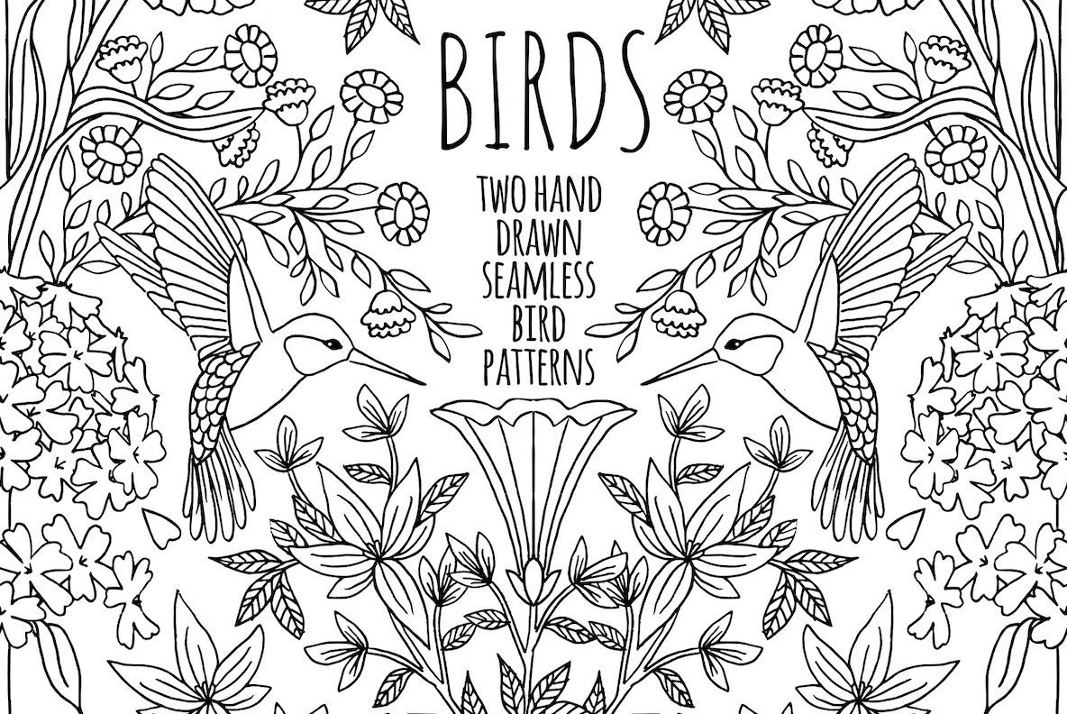 Birds 2 Seamless Patterns Birds 2 Seamless Patterns